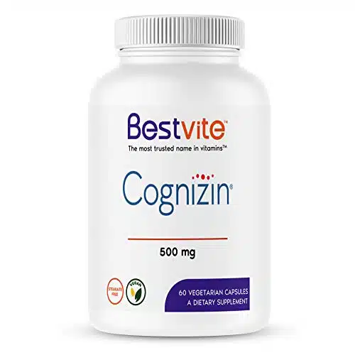 BESTVITE Cognizin Citicoline mg (Vegetarian Capsules)   Clinically Studied Form of Citicoline   No Stearates   Vegan   Non GMO   Gluten Free