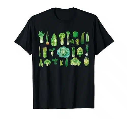 Green Vegetables Veggies T Shirt Cute Healthy Salad Food T Shirt