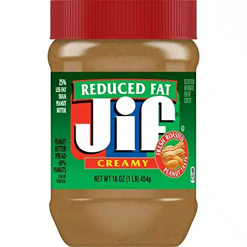 Jif Reduced Fat Creamy Peanut Butter Spread, Ounces (Pack of ), % Peanuts