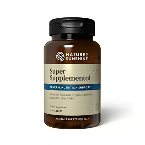 Nature's Sunshine Super Supplemental, Tablets  Multivitamin for Men and Women Provides Vitamins, Minerals, Amino Acids, Herbs, Fruit Powders, Veggie Powders, and Carotenoids