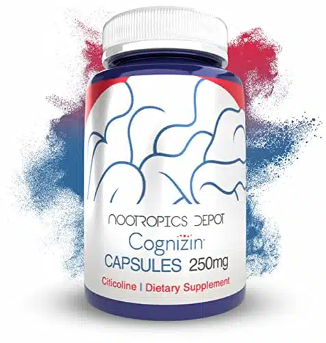 Nootropics Depot Cognizin Citicoline Capsules  Count  Choline Supplement  Brain Health Supplement  Regulates Memory and Cognitive Function  Supports Attention, Focus and Recall