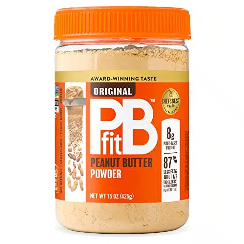 PBfit All Natural Peanut Butter Powder oz, Peanut Butter Powder from Real Roasted Pressed Peanuts, Low in Fat High in Protein, Natural Ingredients