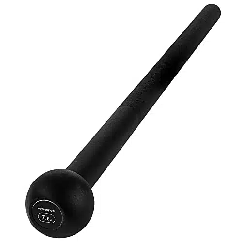 Retrospec Steel Macebell to lbs for Men & Women Steel Mace Strength Training & Full Body Workouts, Matte Black