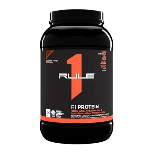 Rule RProtein, Chocolate Fudge   lbs Powder   g Whey Isolate & Hydrolysate + g BCAAs   Servings