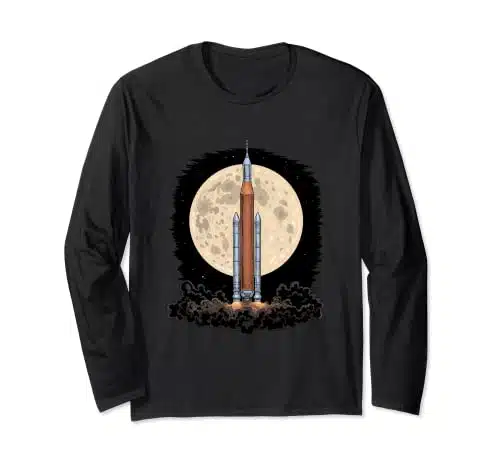 Artemis SLS Rocket Launch Mission To The Moon And Beyond Long Sleeve T Shirt