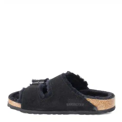 Birkenstock Women's Arizona Shearling Sandals   Narrow, Black, Narrow