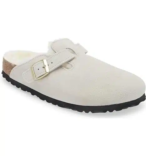 Birkenstock Women's Boston Shearling Clogs, Antique WhiteAntique White, edium US