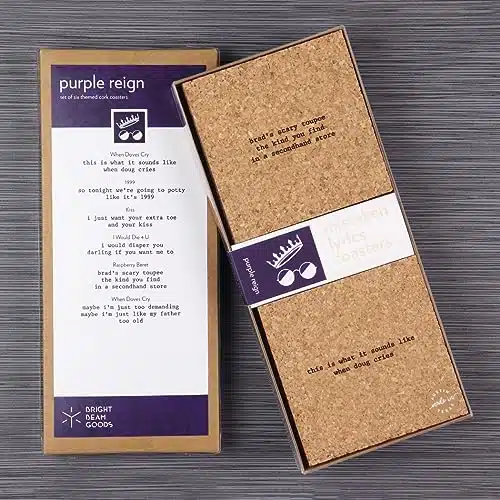 Purple Reign Mistaken Lyrics Coasters