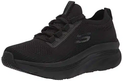 Skechers Women's Slip on Athletic Styling Health Care Professional Shoe, Black