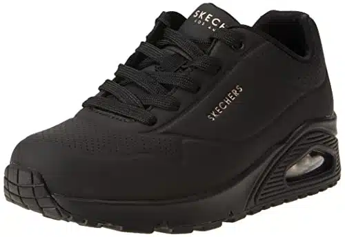 Skechers womens Skecher Street Women's Uno   Stand on Air Sneaker, BlackBlack,