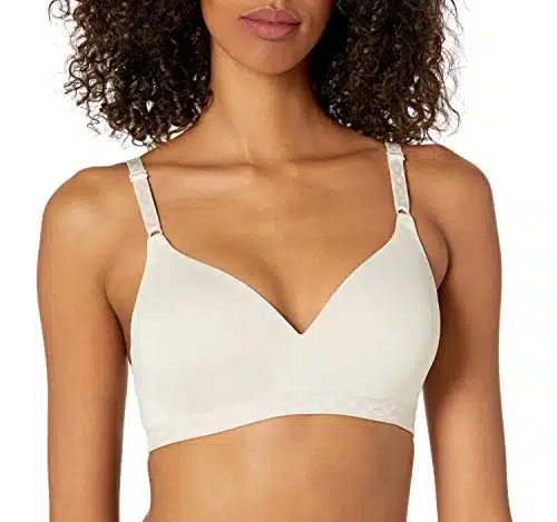 Warner's Women's Blissful Benefits Super Soft Wireless Lightly Lined Comfort Bra RW, Butterscotch, C