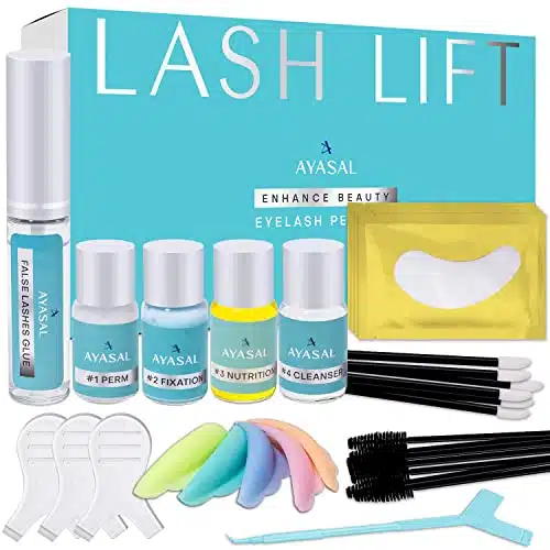 AYASAL Lash Lift Kit Eyelash Perm Kit, with Detailed Instruction Eyelash Lift Kit, Easy for Beginner and Professional Lash Perm Kit, Achieve Salon Quality Lashes Lift with Safe and Effective Result