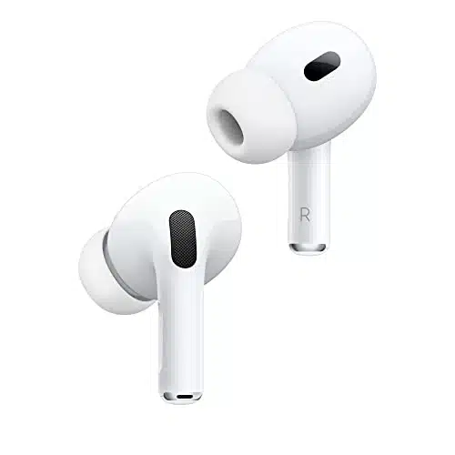 Apple AirPods Pro (nd Generation) Wireless Ear Buds with USB C Charging, Up to X More Active Noise Cancelling Bluetooth Headphones, Transparency Mode, Adaptive Audio, Personalized Spatial Audio