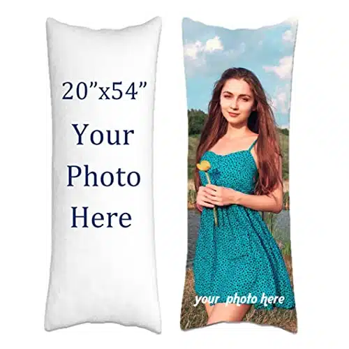 GYETPONG Custom Pillow Case Custom Pillow with Picture Long Body Pillow case Personalized Pillow Cover with Your Loved Ones Custom Pillow Case Cover Gifts Any Picture (xinch)