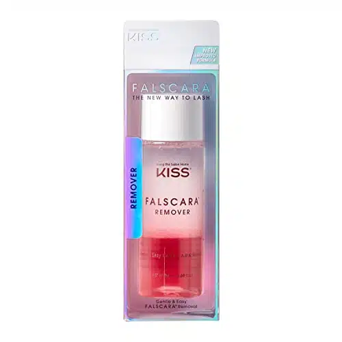 KISS Falscara Remover for Lash Adhesive, Makeup, and False Eyelash Wisps, Rosewater Infused Gentle Nourishing Formula, Includes Bottle of Lash Remover, Net Wt. ml (fl. oz.)