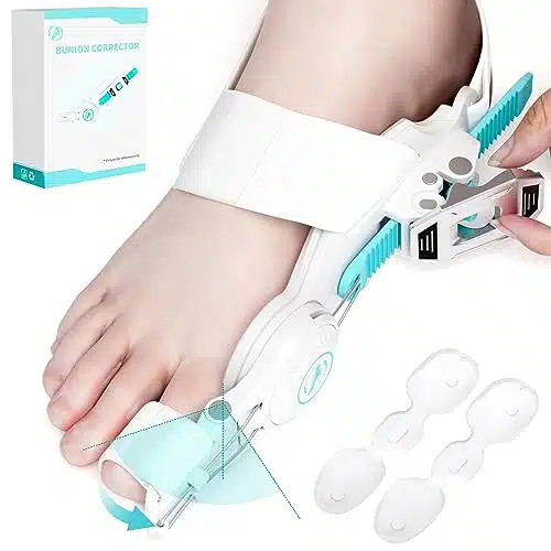 Kutain Upgraded Bunion Corrector for Women & Men, Orthopedic Bunions Correction with Non Slip Big Toe Separators, Adjustable Bunion Splint Suitable for LeftRight Feet Bunion Relief(PCS)