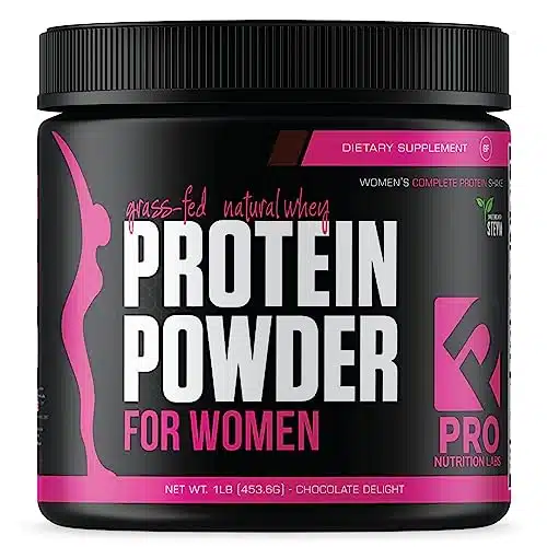 PRO NUTRITION LABS Whey Protein Powder for Women   Supports Lean Muscle Mass   Low Carb   Gluten Free   Grass Fed and Rbgh Hormone Free Whey Protein Chocolate Powder (Chocolate Delight, Lb)