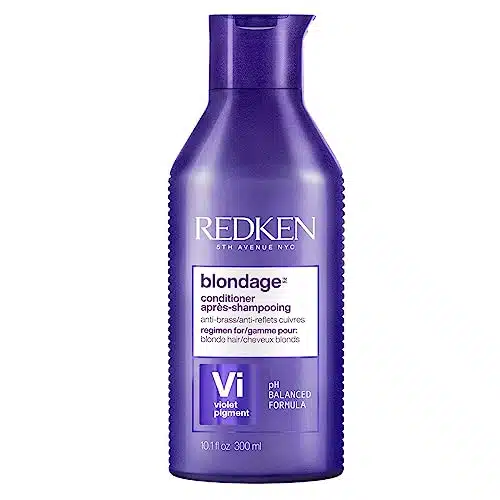 Redken Blondage Color Depositing Purple Conditioner  For Blonde Hair  Neutralizes Brass & Moisturizes Hair  With Pure Violet Pigments  Tones Hair for Cool and Ash Blonde Colors