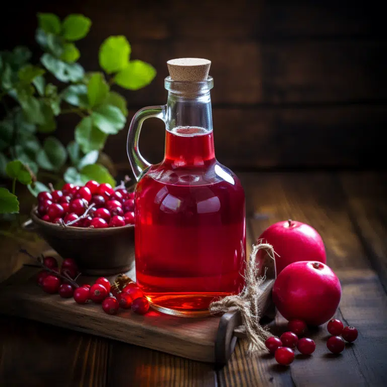 apple cider vinegar and cranberry juice