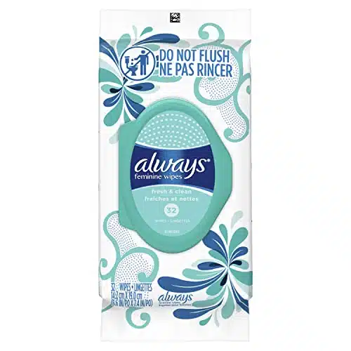 Always Feminine Wipes, Fresh & Clean, Soft Pack, Count