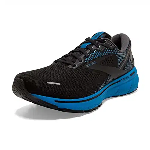 Brooks Men's Ghost Neutral Running Shoe   BlackBlackened PearlBlue   edium