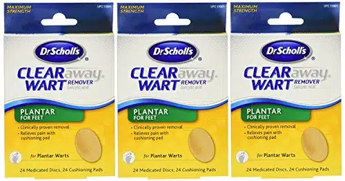 Dr. Scholl's Clear Away Wart Remover Medicated Disks Plantar for Feet, Count (Pack of )