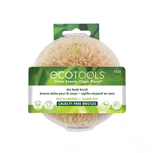 EcoTools Dry Body Brush, for Post Shower & Bath Skincare Routine, Removes Dirt & Promotes Blood Circulation, Helps Reduce Appearance of Cellulite, Eco Friendly, Vegan & Cruelt