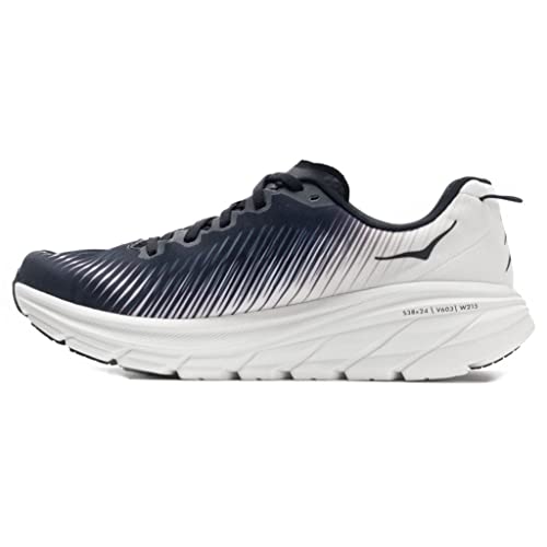 HOKA ONE ONE Women's Rincon Road Running Shoe (Medium, BlackWhite, )