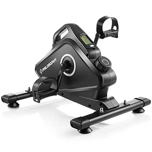 Philosophy Gym Under Desk Bike Pedal Exerciser   Professional Mini Exercise Cycle