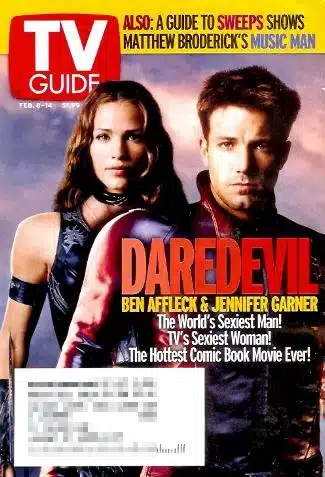 TV Guide   February ,   Ben Affleck & Jennifer Garner Daredevil cover (Volume Number )