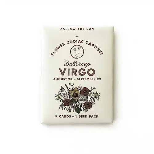 Three Potato Four FLOWER ZODIAC STICKER CARD SET   VIRGO (AUG   SEPT )