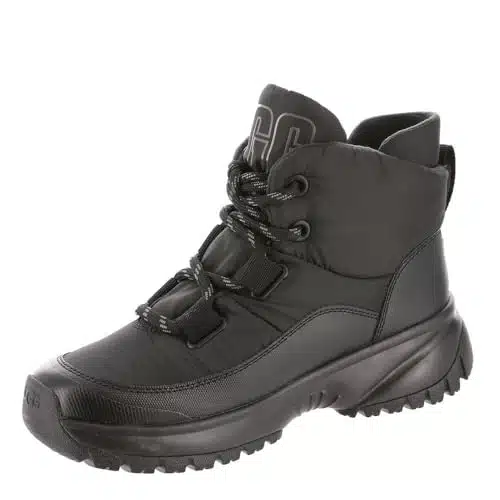 UGG Women's Yose Puffer Lace Boot, Black,