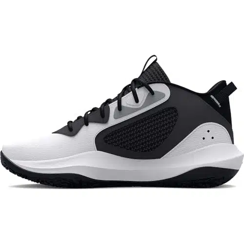 Under Armour Unisex Lockdown Basketball Shoe, () WhiteJet GrayBlack,  Men