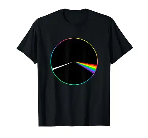 's Music Retro Lyrics   Classic Vinyl Prism Dark Side Moon T Shirt