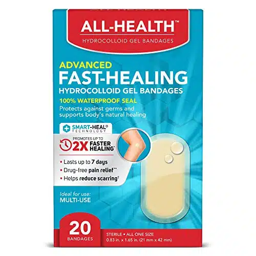 All Health Advanced Fast Healing Hydrocolloid Gel Bandages, Regular ct  X Faster Healing for First Aid Blisters or Wound Care, Count