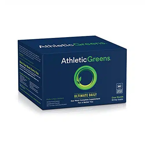 Athletic Greens Ultimate Daily, Whole Food Sourced All in One Greens Supplement, Superfood Powder, Gluten Free, Vegan and Keto Friendly,Travel Packs (Travel Packs, Count)