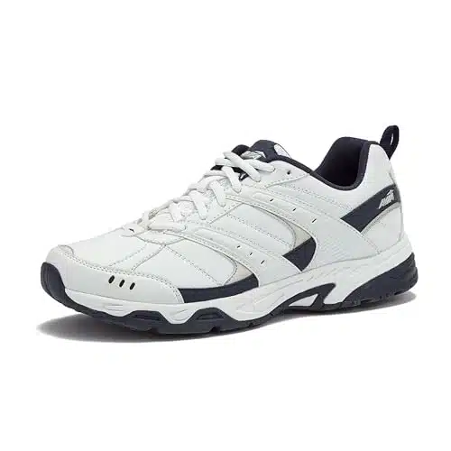 Avia Avi Verge Mens Sneakers   Cross Trainer Mens Tennis Shoes, Pickleball or Walking Shoes for Men, WhiteTrue Navy, X Wide