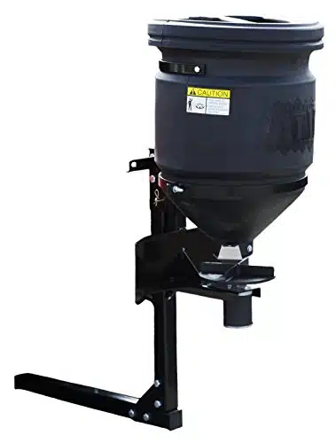 Buyers Products UTVSUTV All Purpose Broadcast Spreader, Great for All Seasons Hunting Deer Feeder, Seed, Fertilizer, Rock Salt and More, lb. Capacity with Lid, Black