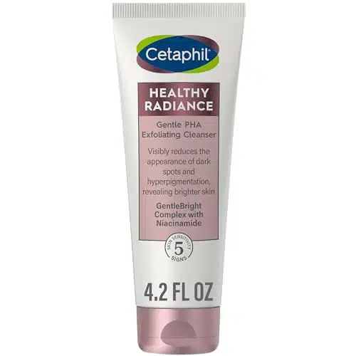 Cetaphil Face Wash, Healthy Radiance Gentle Exfoliating Cleanser, Visibly Reduces Look of Dark Spots and Hyperpigmentation, Designed for Sensitive Skin, Hypoallergenic, Fragra