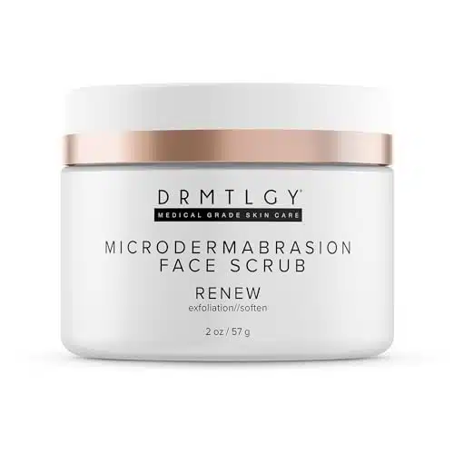 DRMTLGY Microdermabrasion Facial Scrub and Face Mask. Non Abrasive Face Exfoliator Improves Acne Scars, Blackheads, Pore Size, and Skin Texture. oz