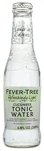 Fever Tree Refreshingly Light Cucumber Tonic Water, Made with Natural Flavors, Lower in Calories, No Artificial Sweeteners, Count, Fluid Ounce (Pack of )