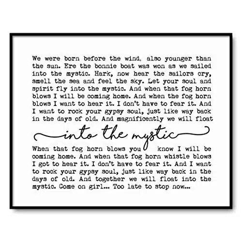 First Anniversary Gift, Song Lyrics Wall Decor, Vows Sign, Couples Gift, First Dance Lyrics Print, for Anniversary, Nice Lyrics, x Inches Unframed