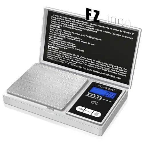 Fuzion Pocket Gram Scale Precision gg, Mini Digital Scales Grams and Ounces, Grain Scale, Herb Scale, Portable Travel Food Scale, Digital Scale