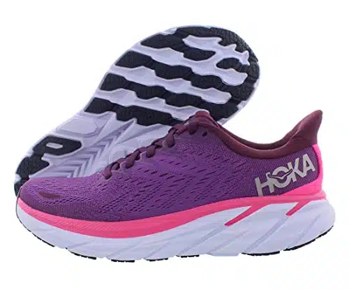 HOKA ONE ONE Clifton omens Shoes , Color Grape WineBeautyberry