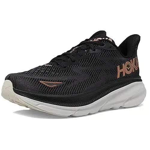 Hoka Women's Clifton Sneaker, BlackRose Gold,