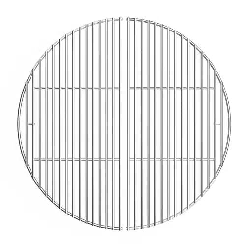 Kenmeister Chef Pack Stainless Steel Half Moon Grill Grate, Compatible with Kamado Joe Classic Joe Series, Large Big Green Egg, and Other Round inch Charcoal Grills