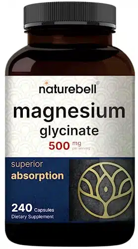 Magnesium Glycinate Capsules mg  Count, % Chelated & Purified, rd Party Tested, Non GMO & Gluten Free