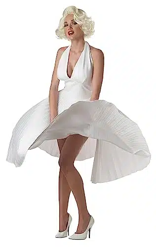 Marilyn Monroe Deluxe White Halter Dress Costume Small