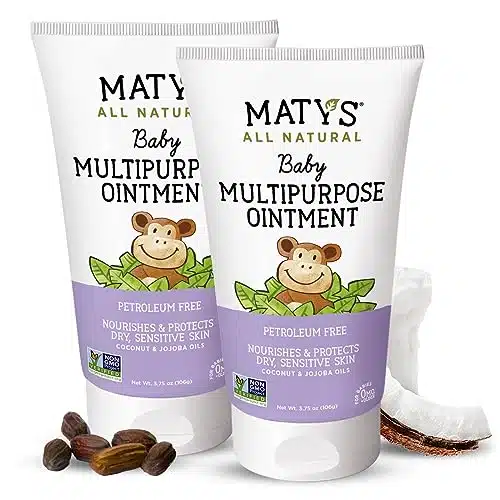 Matys Multipurpose Baby Ointment, All Over Gentle Skin Protection for Newborns & Up, Soothes Dry Irritated Skin, Diaper Rash, Cradle Cap, Drool Rash & More, Petroleum Free, Pa