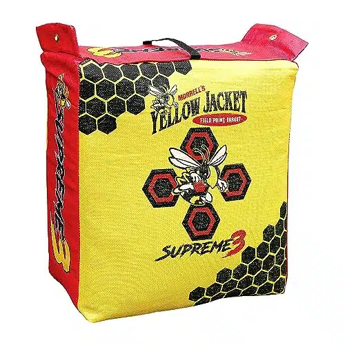 Morrell Yellow Jacket Supreme Pound Field Point Archery Bag Target with Dual Shooting Sides and Multiple Bullseyes, Yellow